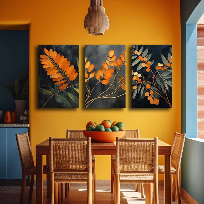 Wallity Conjunto de 3 Lienzos Decorativos Multicolor 45 x 70 cm